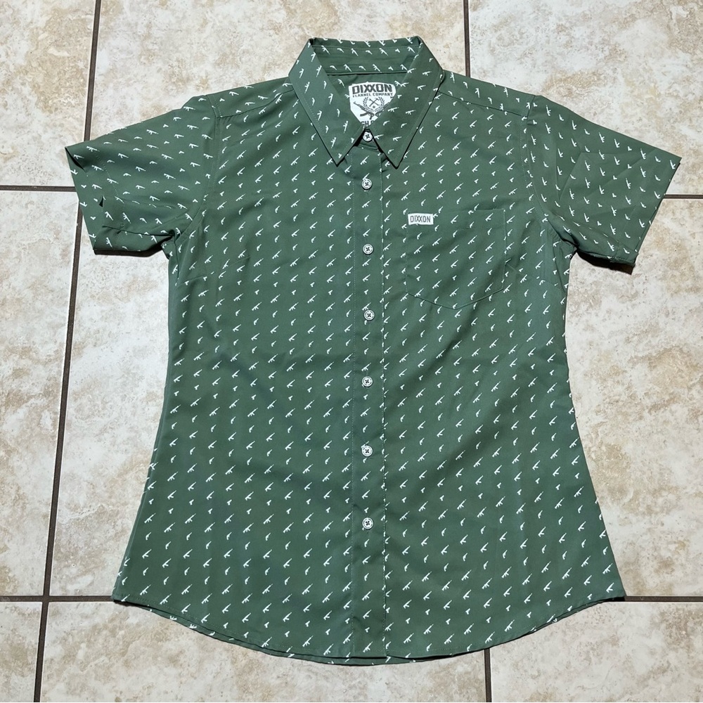 Dixxon Flannel Company High Caliber Shirt Green Rifle Womens Size Medium